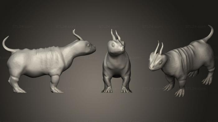 Статуэтки животных (Гибридный Зверь, STKJ_1085) 3D модель для ЧПУ станка